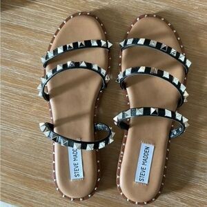 Steve Madden Rock Stud Wedge Espadrille Size 10